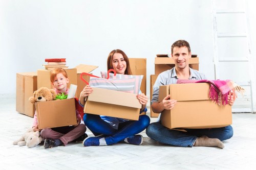 Professional van and mover handling furniture in Chelsea