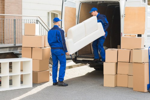 Man and van team preparing a safe move with equipment