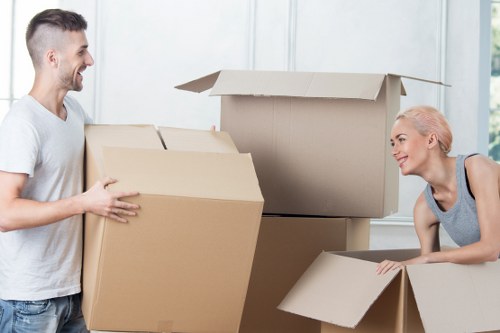 Boxes and packing materials ready for a Chelsea move