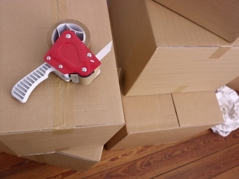 Van loaded securely for safe transport of household items