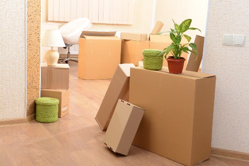 Careful unloading of household items for a Chelsea flat or townhouse