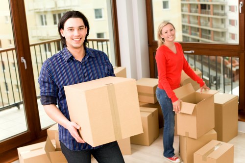 Local moving van ready for a Chelsea house relocation